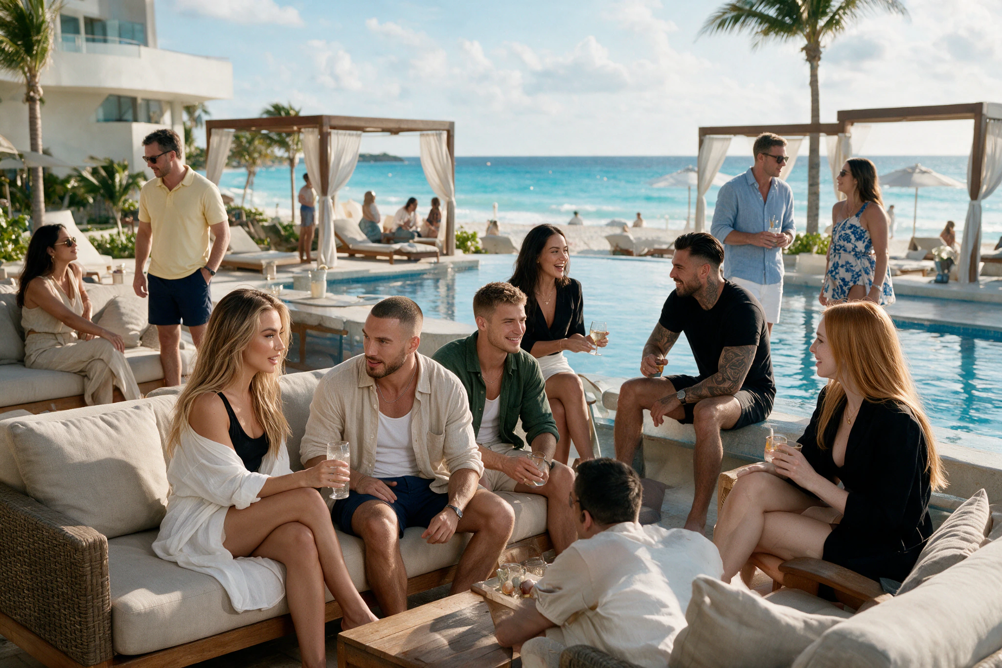 Members at a luxury destination